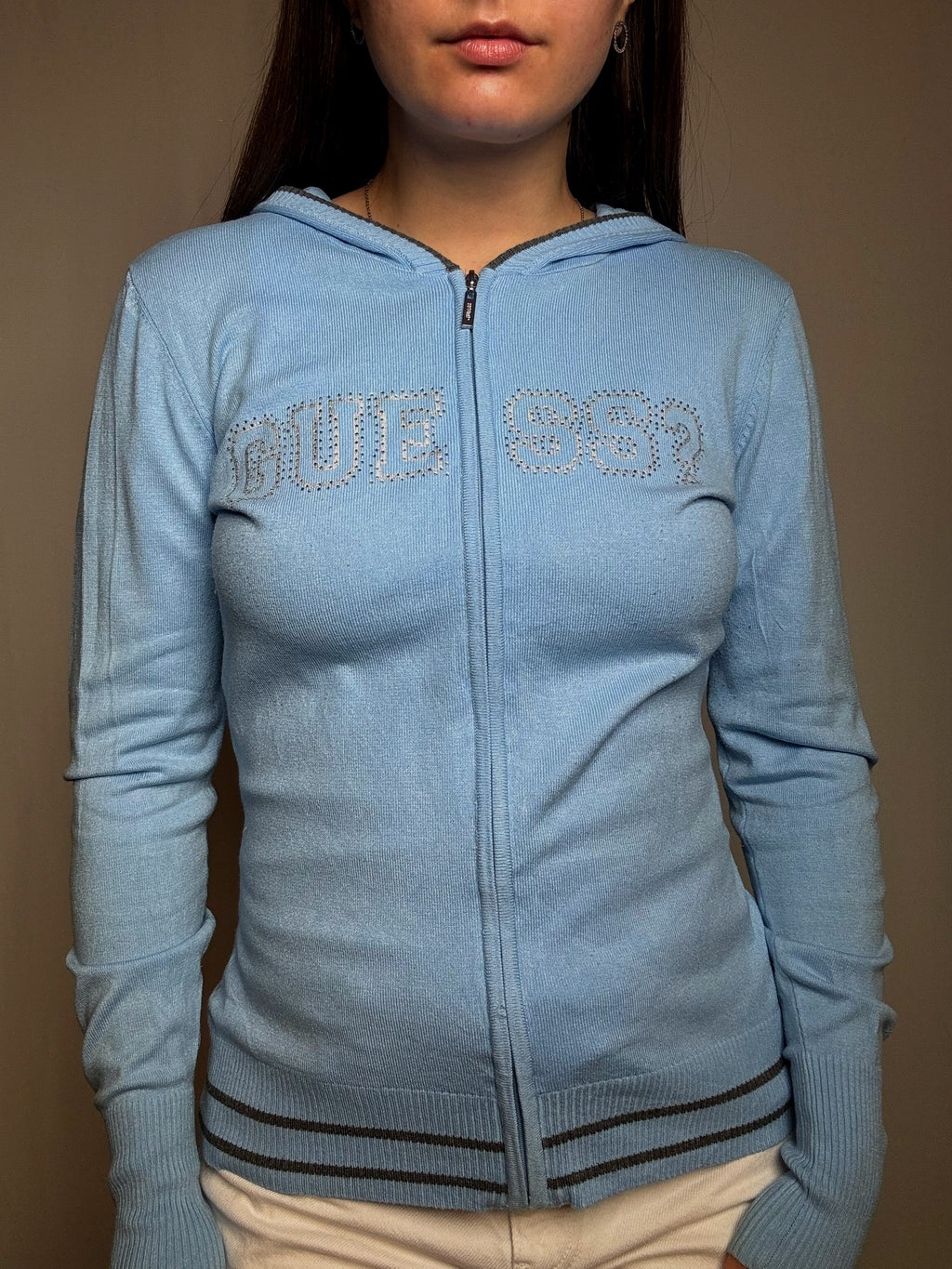 Cardigan bleu Guess L vintage