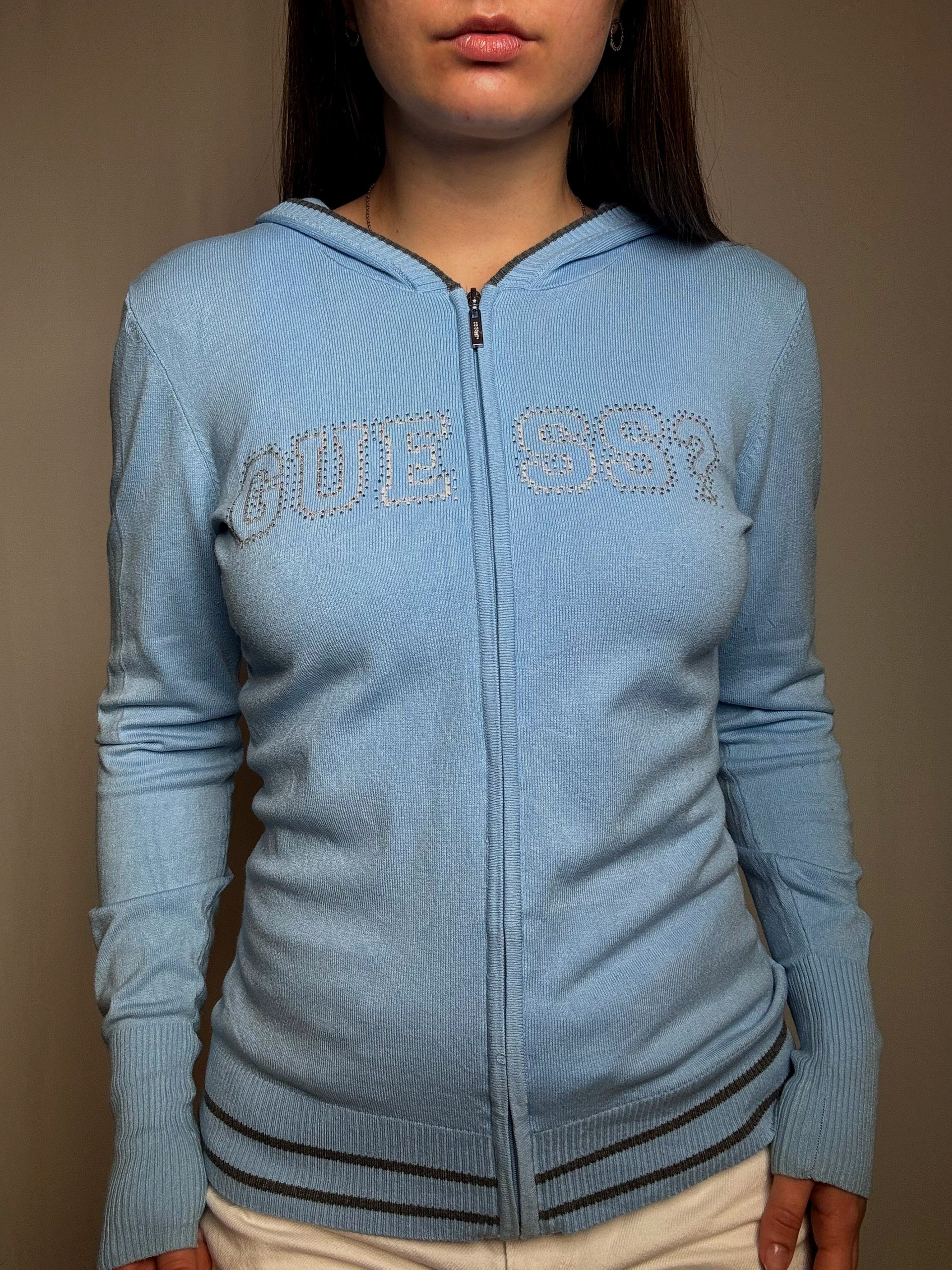 Cardigan bleu Guess L vintage