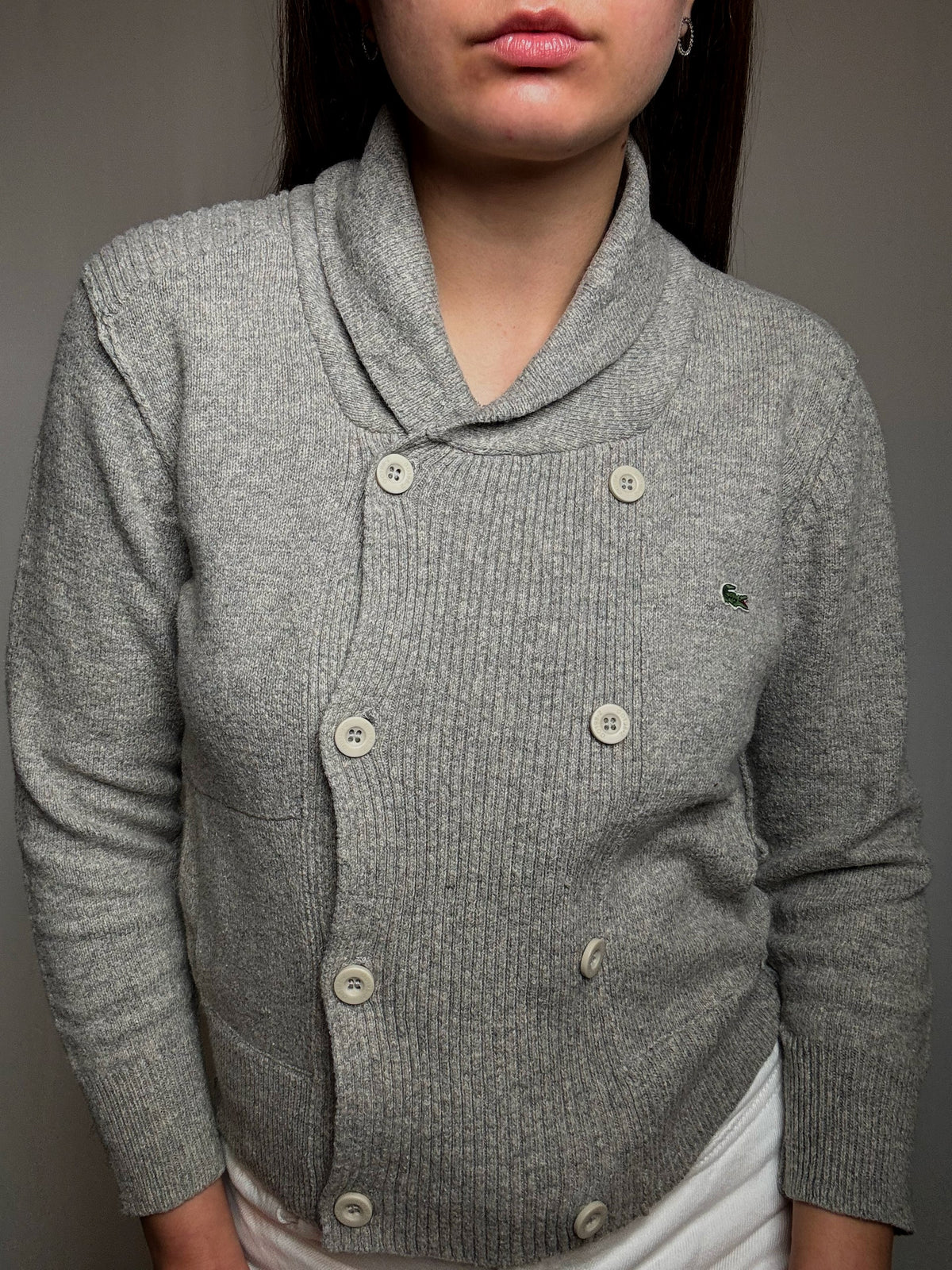 Cardigan gris Lacoste XS/S vintage