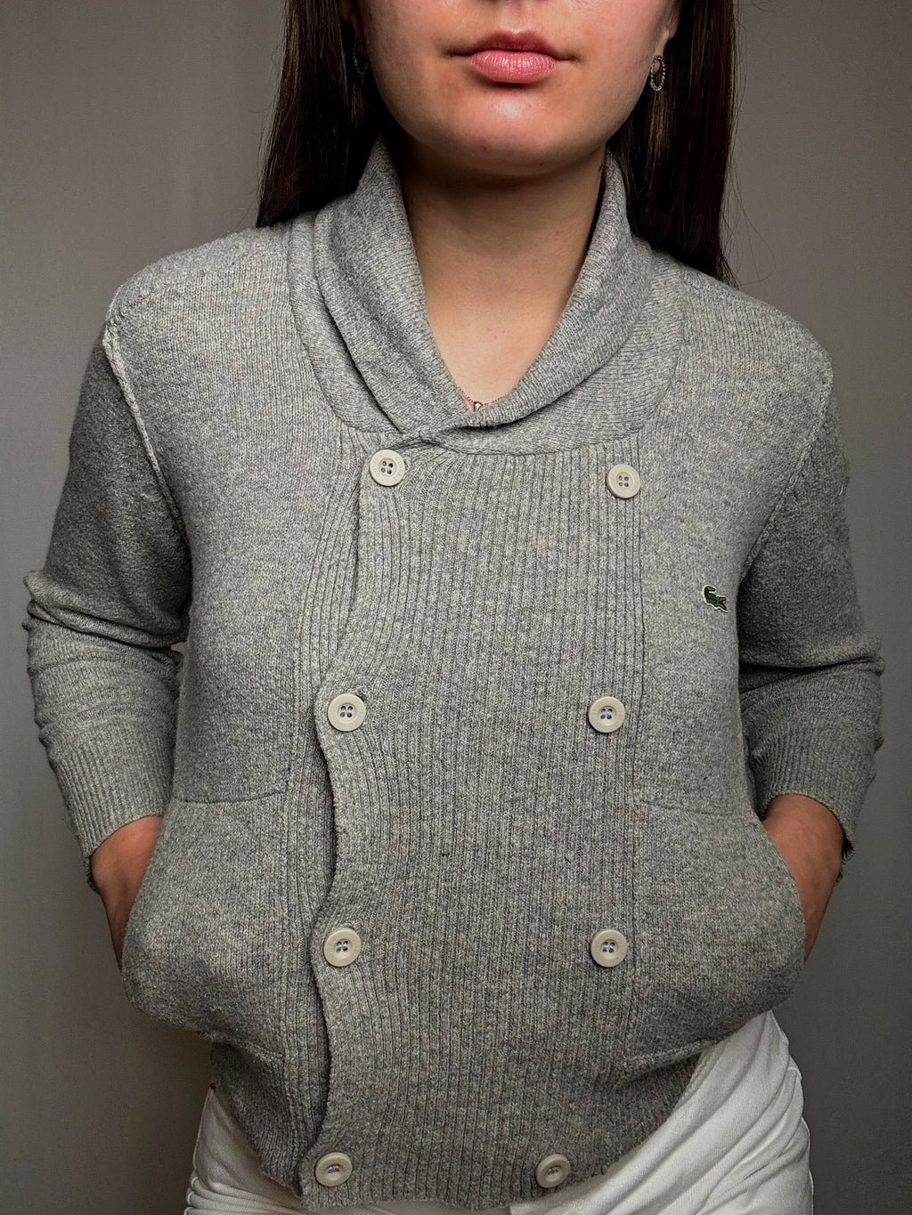 Cardigan gris Lacoste XS/S vintage