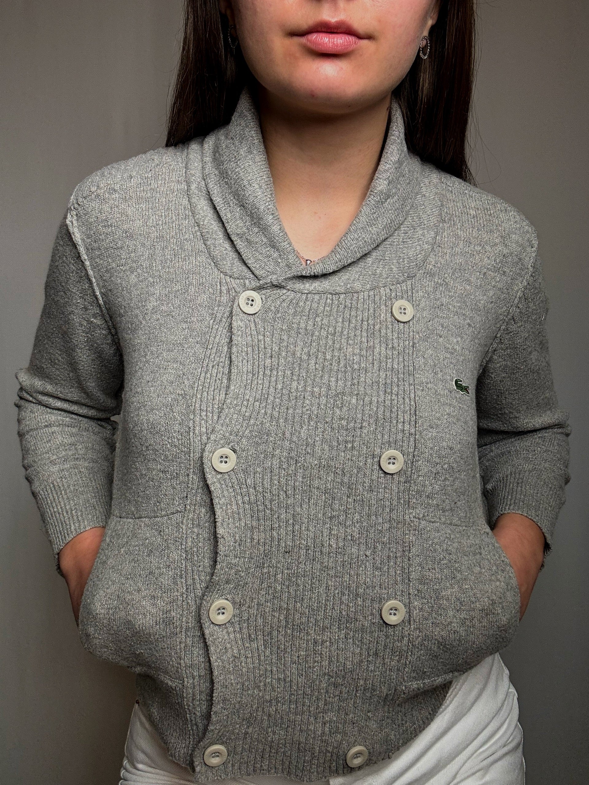 Cardigan gris Lacoste XS/S vintage