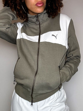 Jacket de sport kaki PUMA M vintage