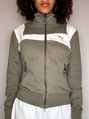 Jacket de sport kaki PUMA M vintage
