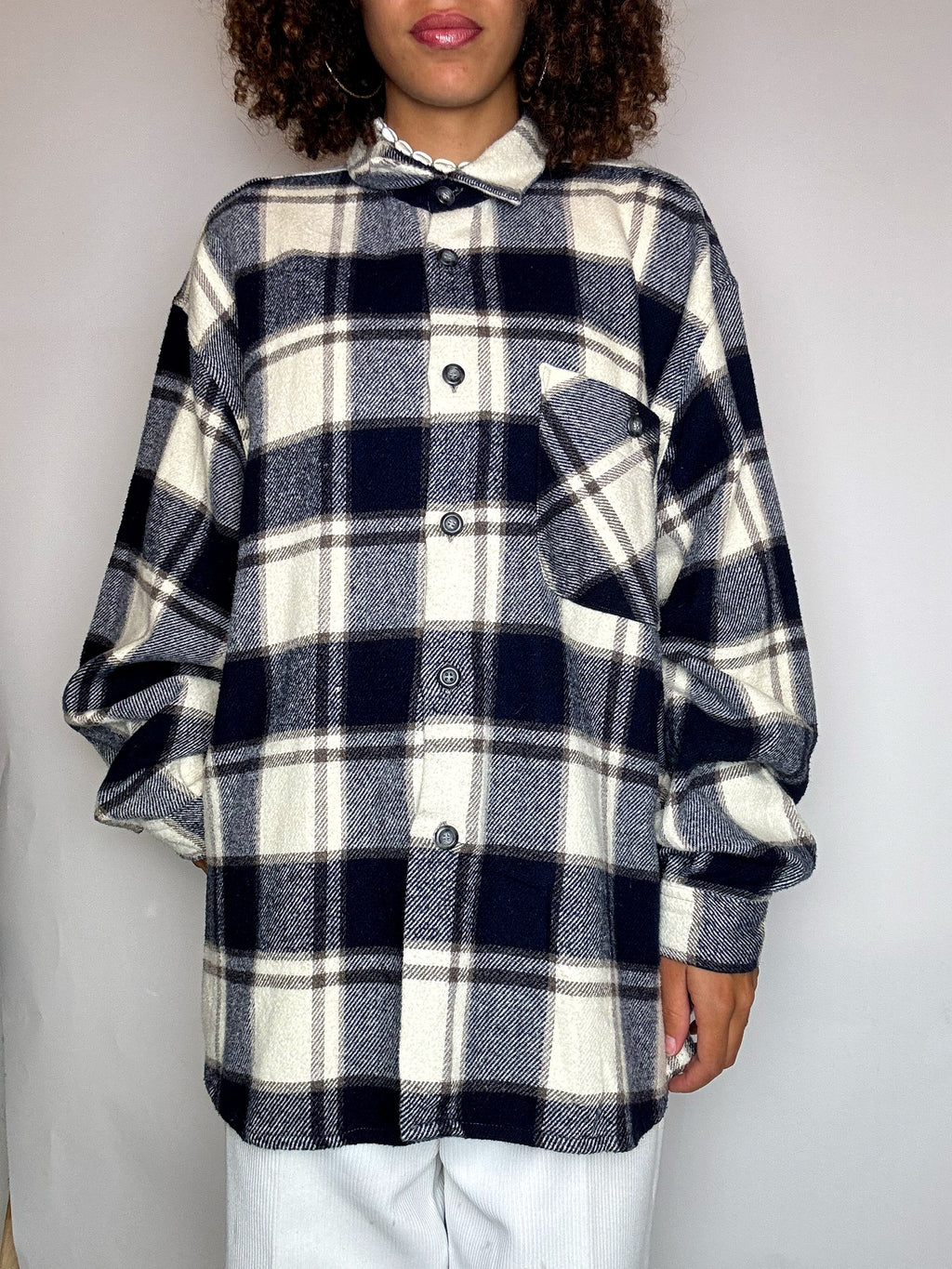 Chemise à carraux en flanelle L  vintage