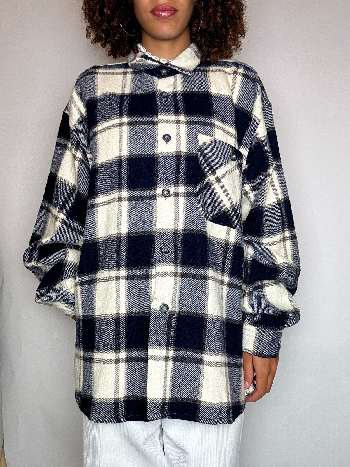 Chemise à carraux en flanelle L  vintage