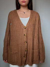 Cardigan tabac Lacoste XXL vintage