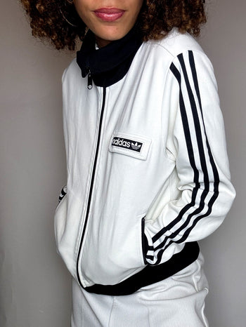Jacket de sport blanche ADIDAS S/M vintage
