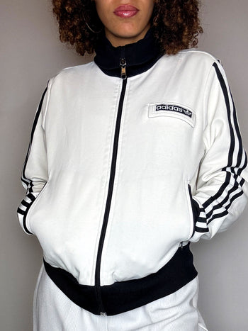 Jacket de sport blanche ADIDAS S/M vintage