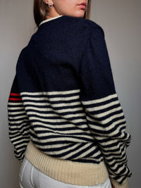 Sergio Tacchini L vintage striped cardigan