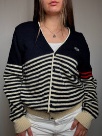 Sergio Tacchini L vintage striped cardigan
