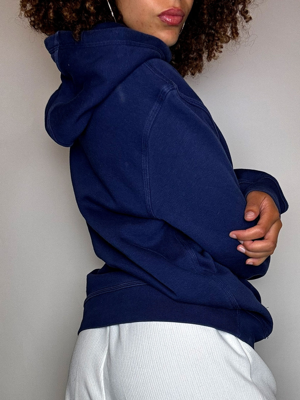 Vintage marineblauer NIKE S Hoodie