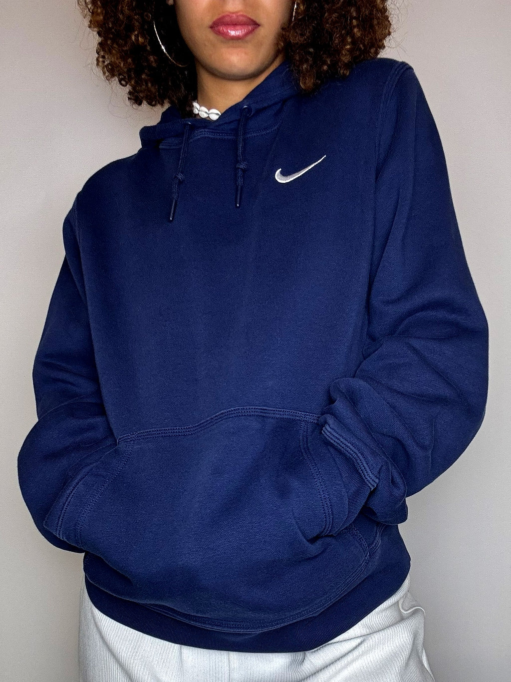 Vintage marineblauer NIKE S Hoodie