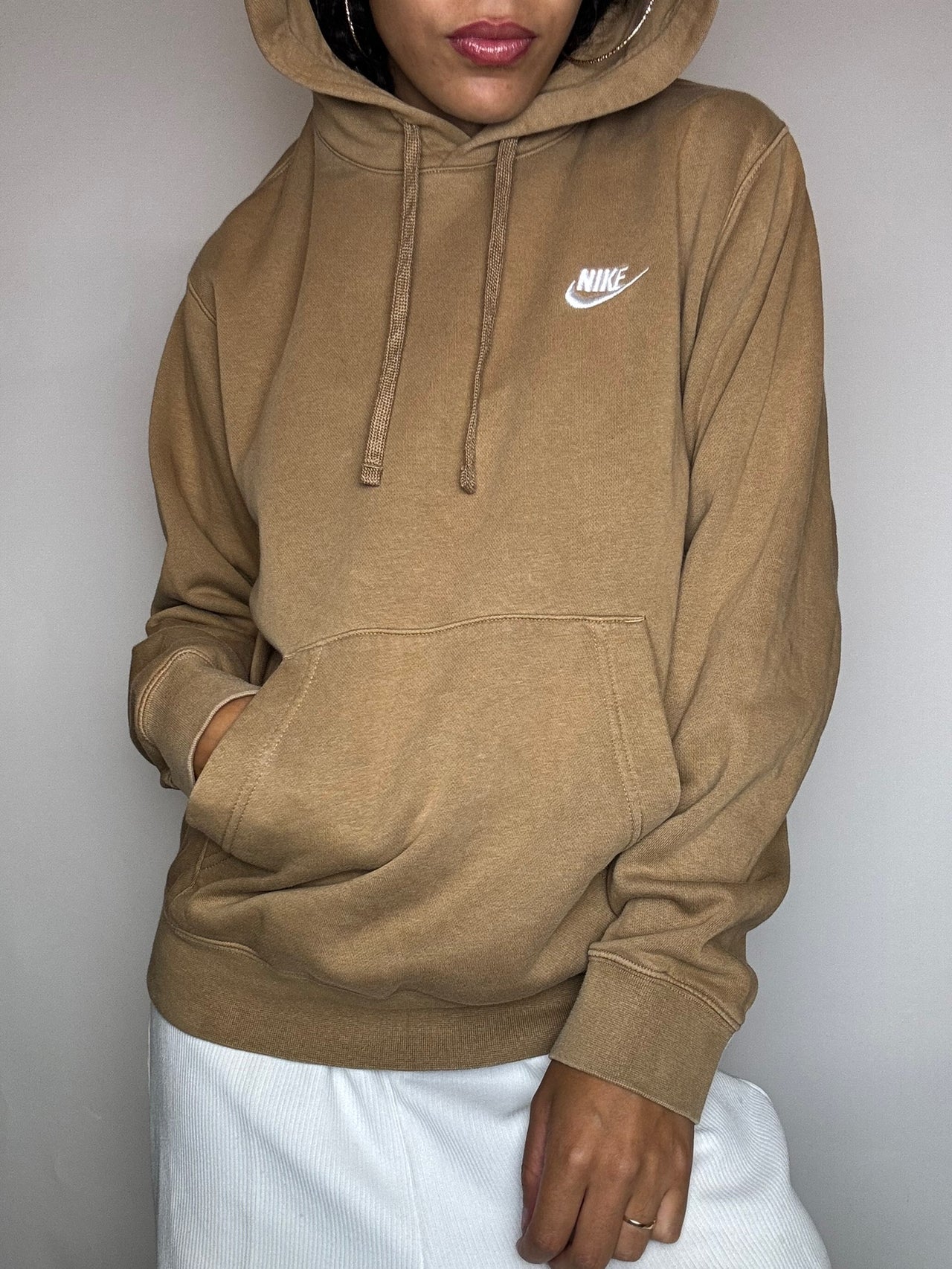 Sweat à capuche camel NIKE XS/S vintage