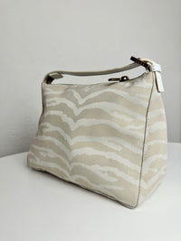 Sac Zucchino Vitello blanc zebré FENDI vintage