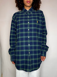 Vintage XL Ralph Lauren kariertes Hemd