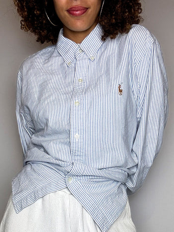Chemise rayée RALPH LAUREN L vintage