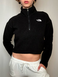 Polaire noire cropped North Face S vintage