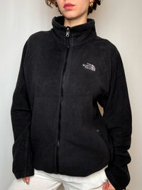 Polaire noire à zip North Face L vintage