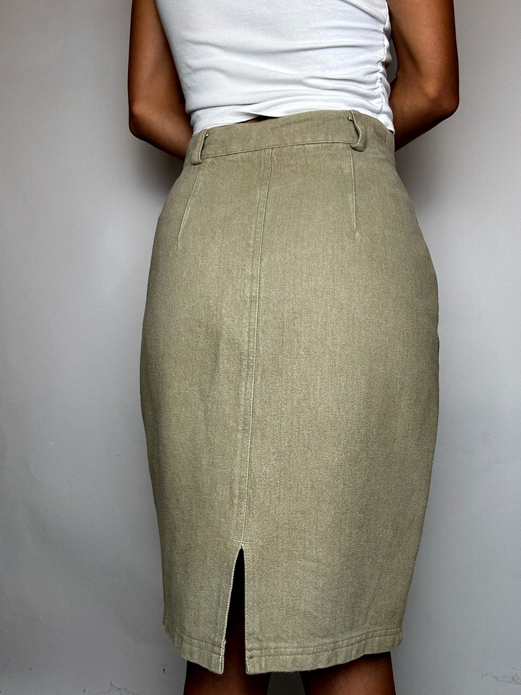 Jupe crayon beige S vintage