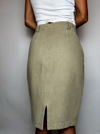 Jupe crayon beige S vintage
