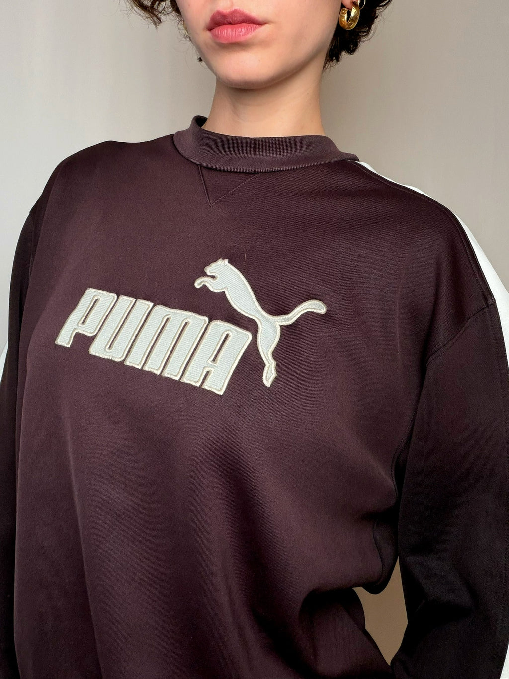 Sweat crewneck brun PUMA M vintage