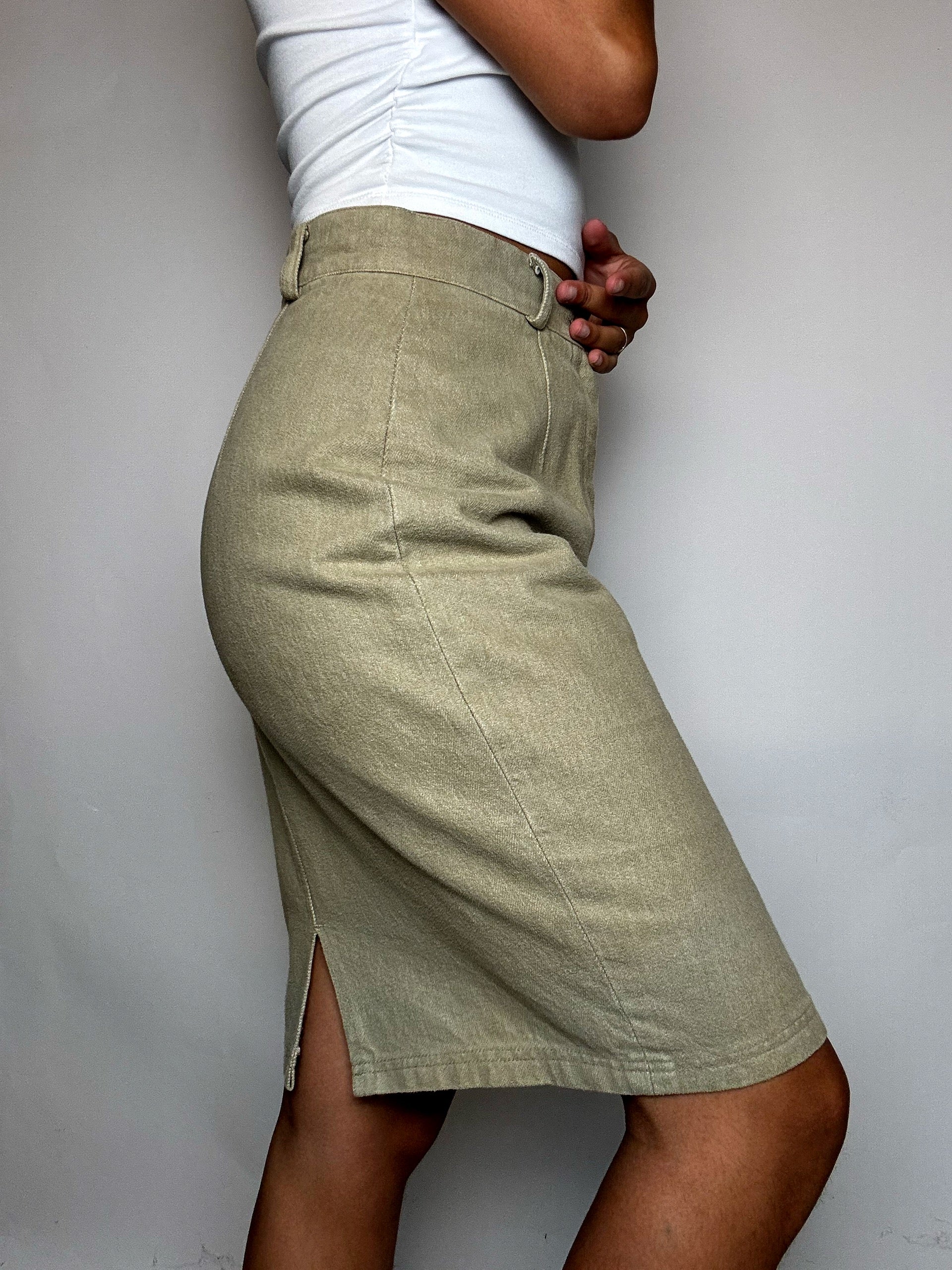 Jupe crayon beige S vintage