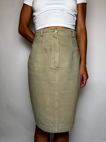 Jupe crayon beige S vintage