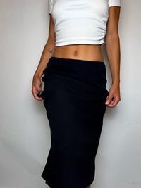 Jupe mi longue noire M/L vintage