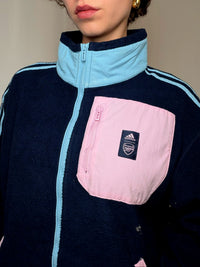 Polaire épaisse bleu Arsenal Adidas S vintage