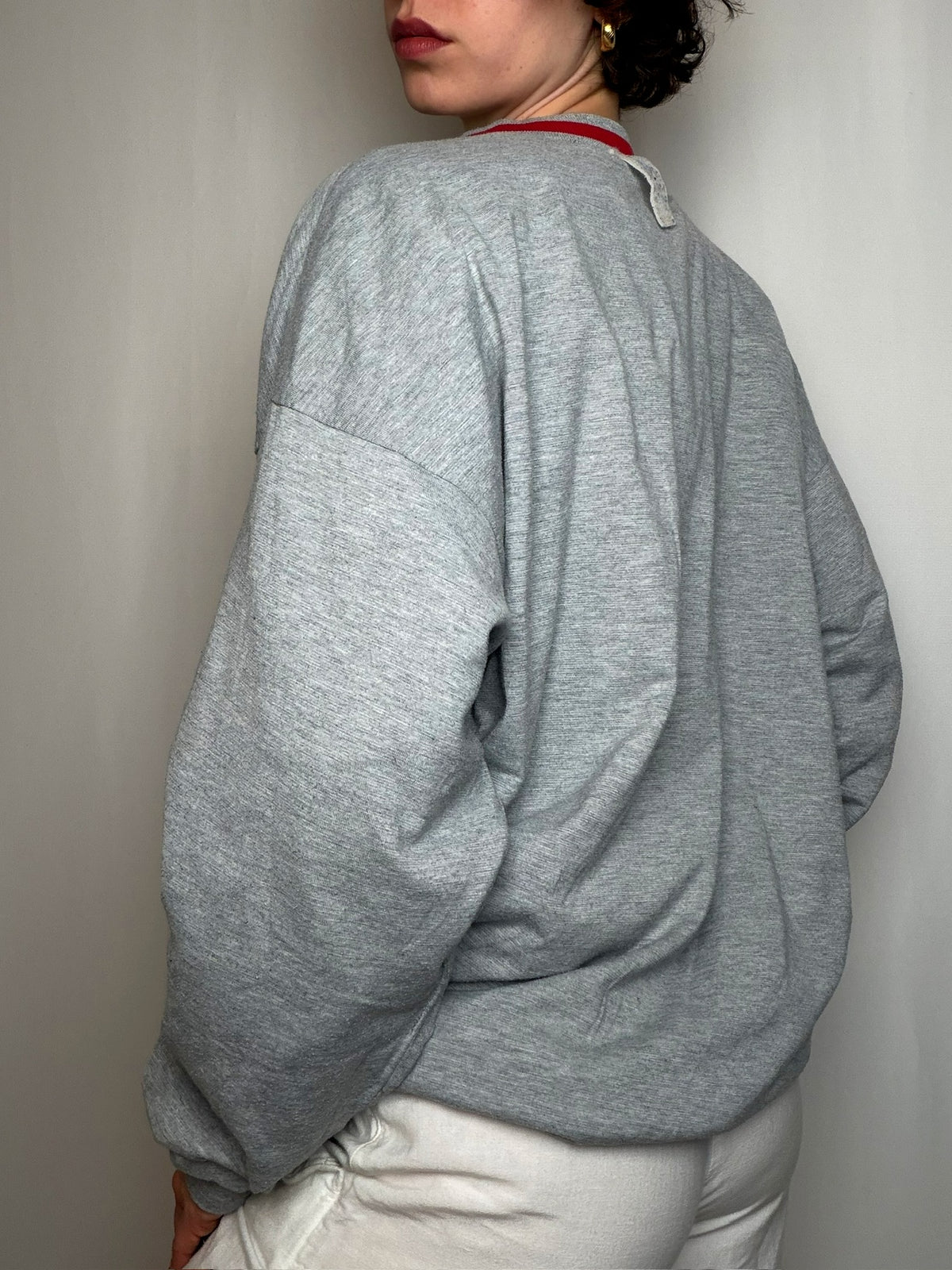 Sweat gris réversible Adidas L vintage