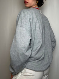 Sweat gris réversible Adidas L vintage
