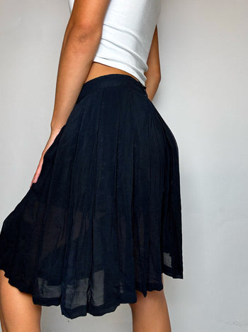 Jupe plissée noire S/M vintage