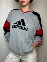 Sweat gris réversible Adidas L vintage