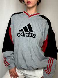 Sweat gris réversible Adidas L vintage
