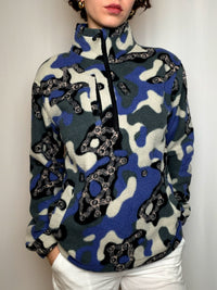 Polaire à motifs bleu BILLABONG XS vintage