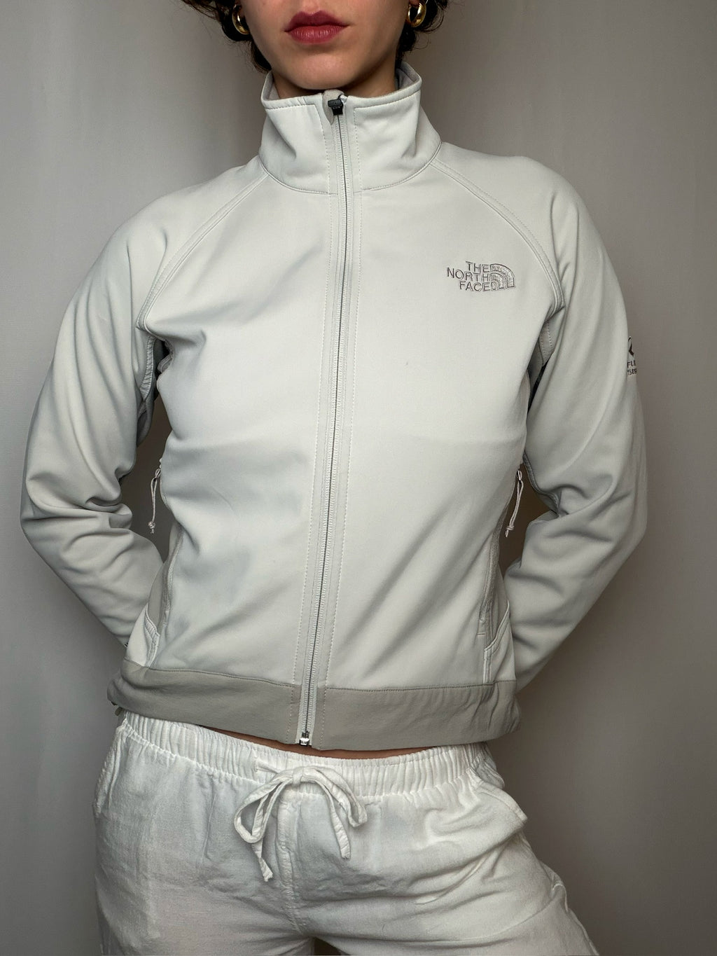 Polaire blanche North Face XS vintage