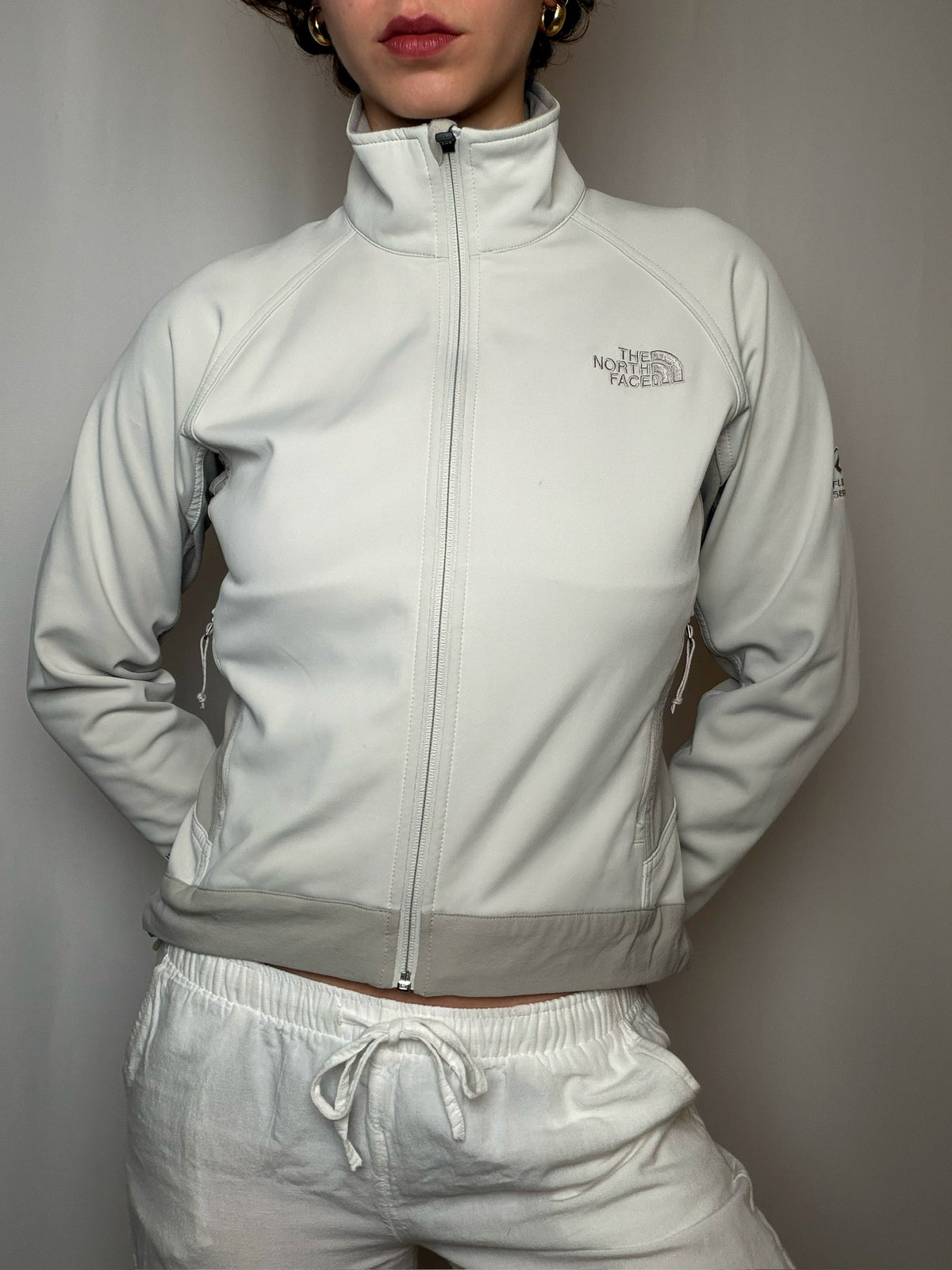 Polaire blanche North Face XS vintage