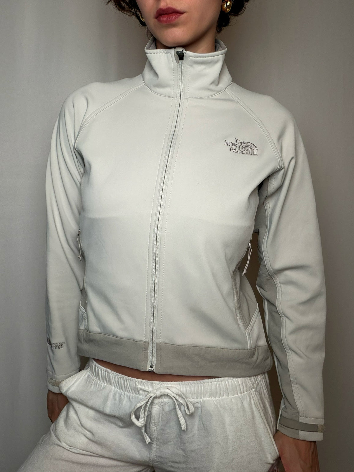 Polaire blanche North Face XS vintage