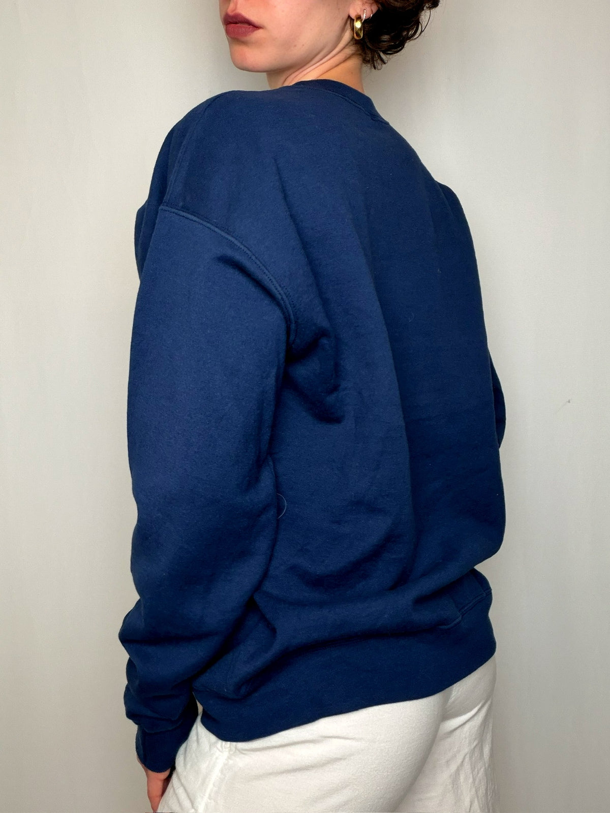 Pull basique crewneck bleu marine L vintage