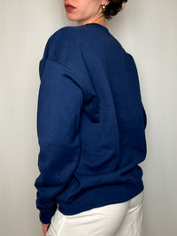 Pull basique crewneck bleu marine L vintage