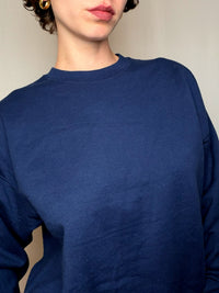 Pull basique crewneck bleu marine L vintage