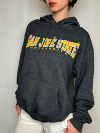 Hoodie campus gris Champion L vintage