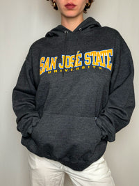 Hoodie campus gris Champion L vintage