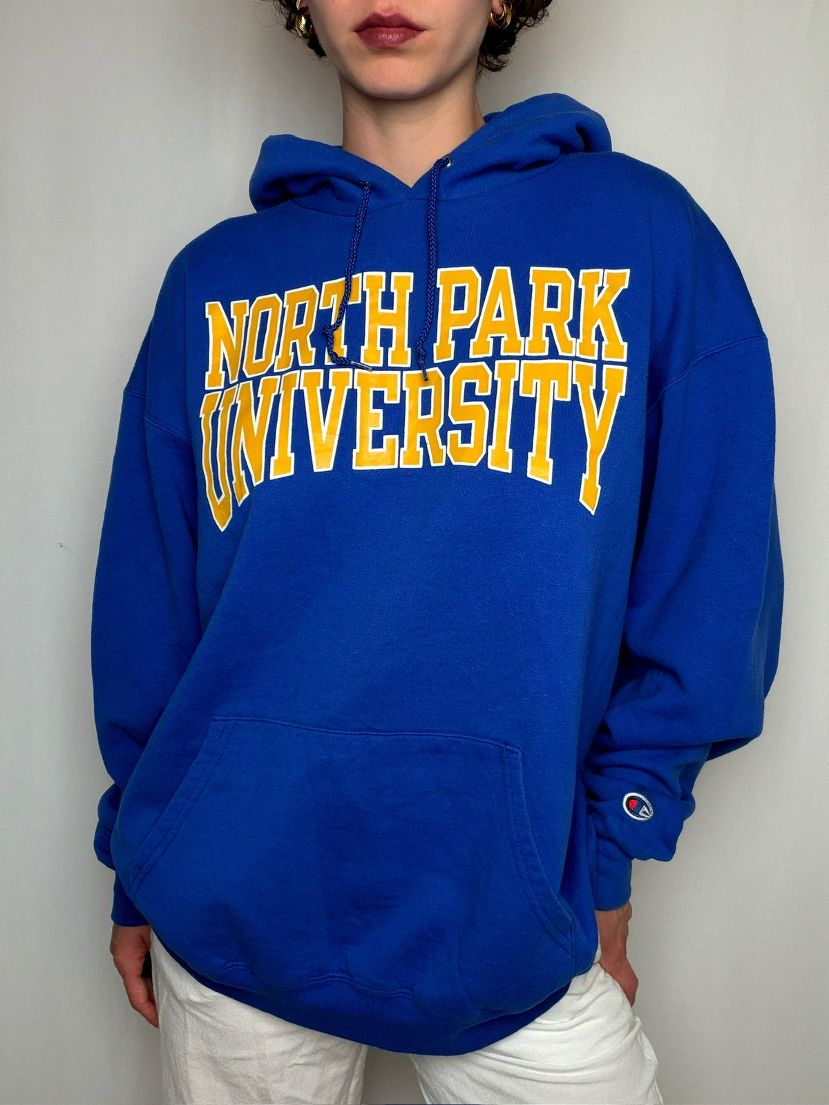 Hoodie campus bleu roi Champion XL vintage