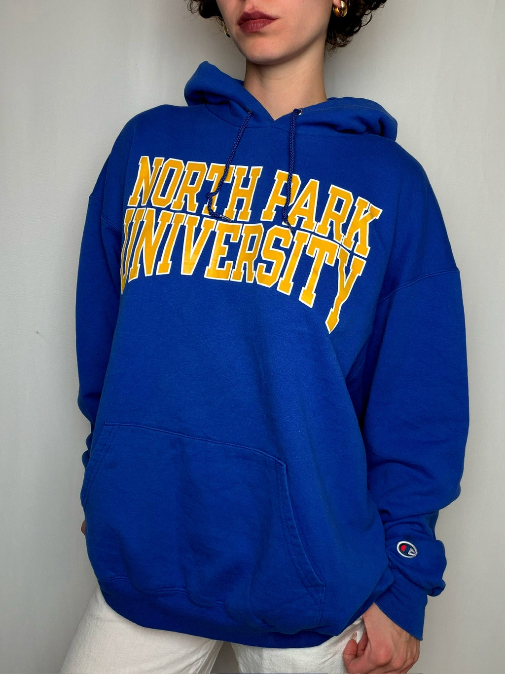 Hoodie campus bleu roi Champion XL vintage