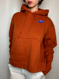 Hoodie brodé orange rouille Nike L vintage