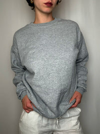 Sweat basique crewneck gris chiné M vintage