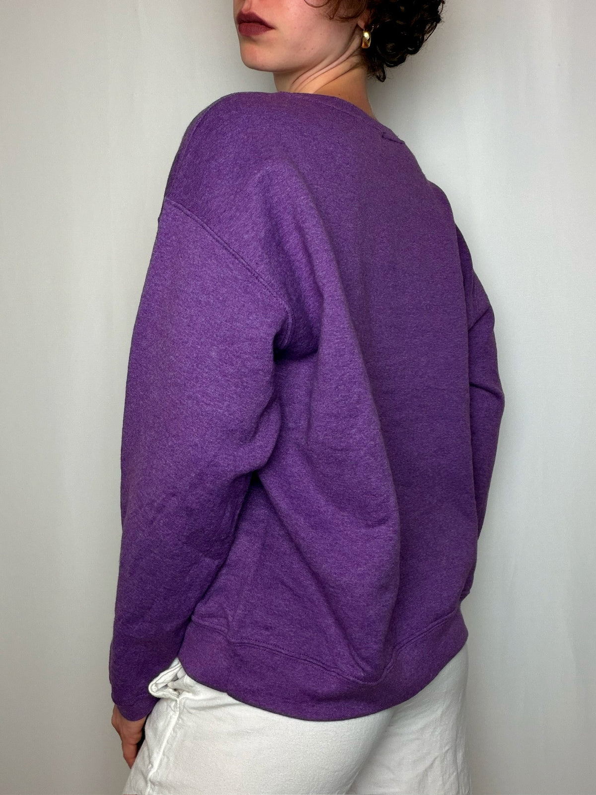 Sweat basique crewneck violet L vintage