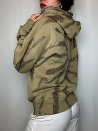 Hoodie tie & dye kaki M vintage