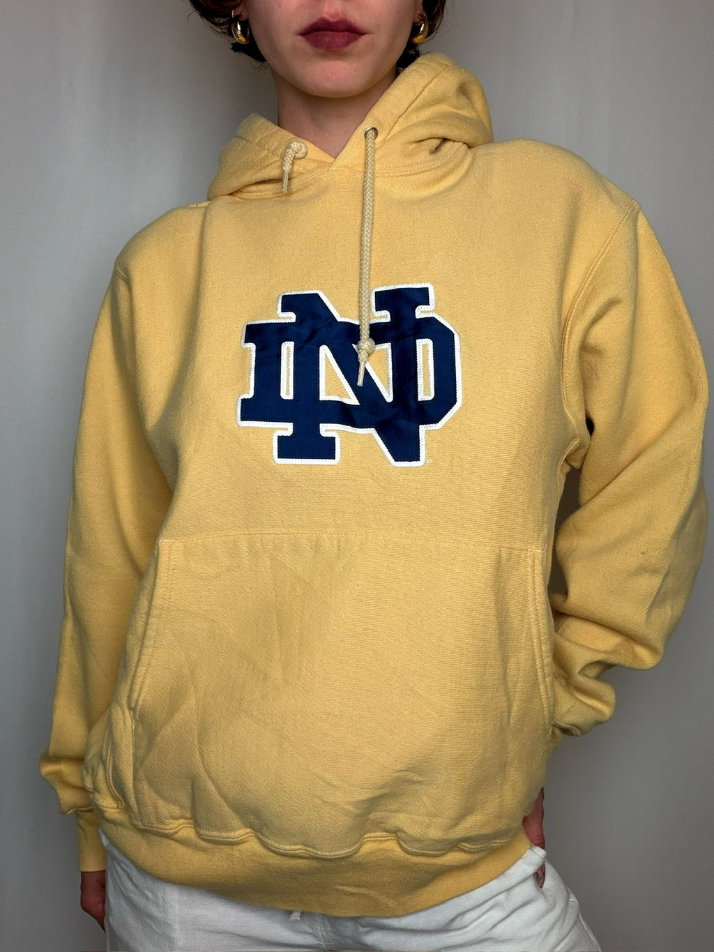 Hoodie jaune campus M vintage
